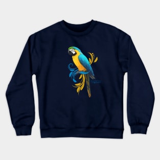 Blue and Gold Macaw Crewneck Sweatshirt